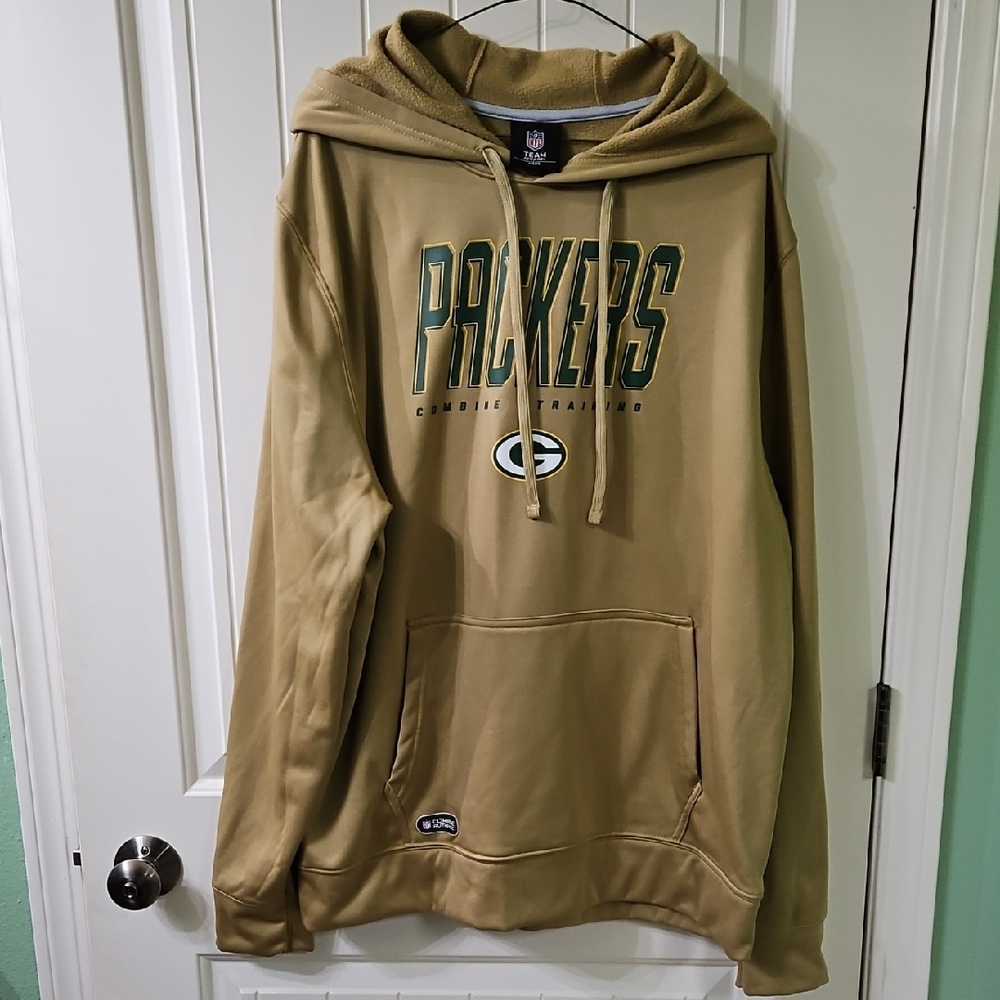 Green Bay Packers Men's Tan Pullover Hoodie XL